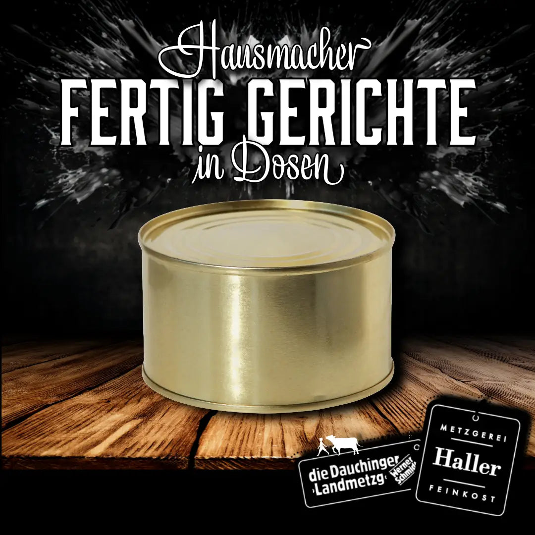 Fertig Gerichte in Dosen