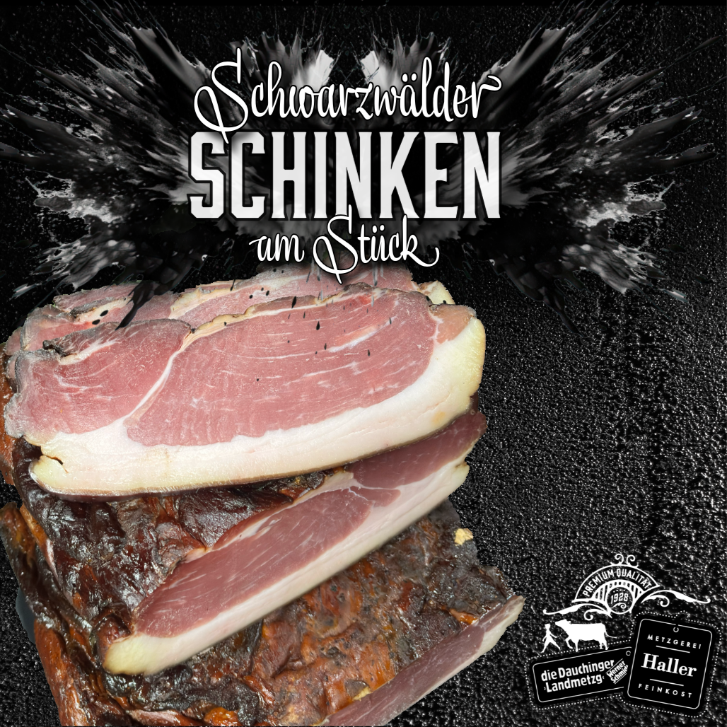 r, jetzt online kaufen"
schwarzwalder-schinken,Schwarzwälder Schinken am Stück /Vesper Scheiben,"Schwarzwälder Schinken am Stück /Vesper Scheiben – Original Metzgerei Haller, jetzt online kaufen