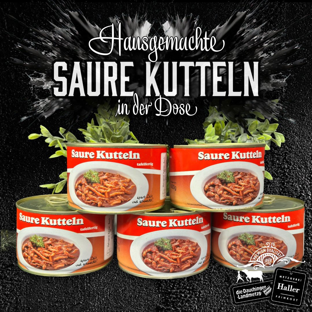 Hausgemachte Saure Kutteln in der Dose