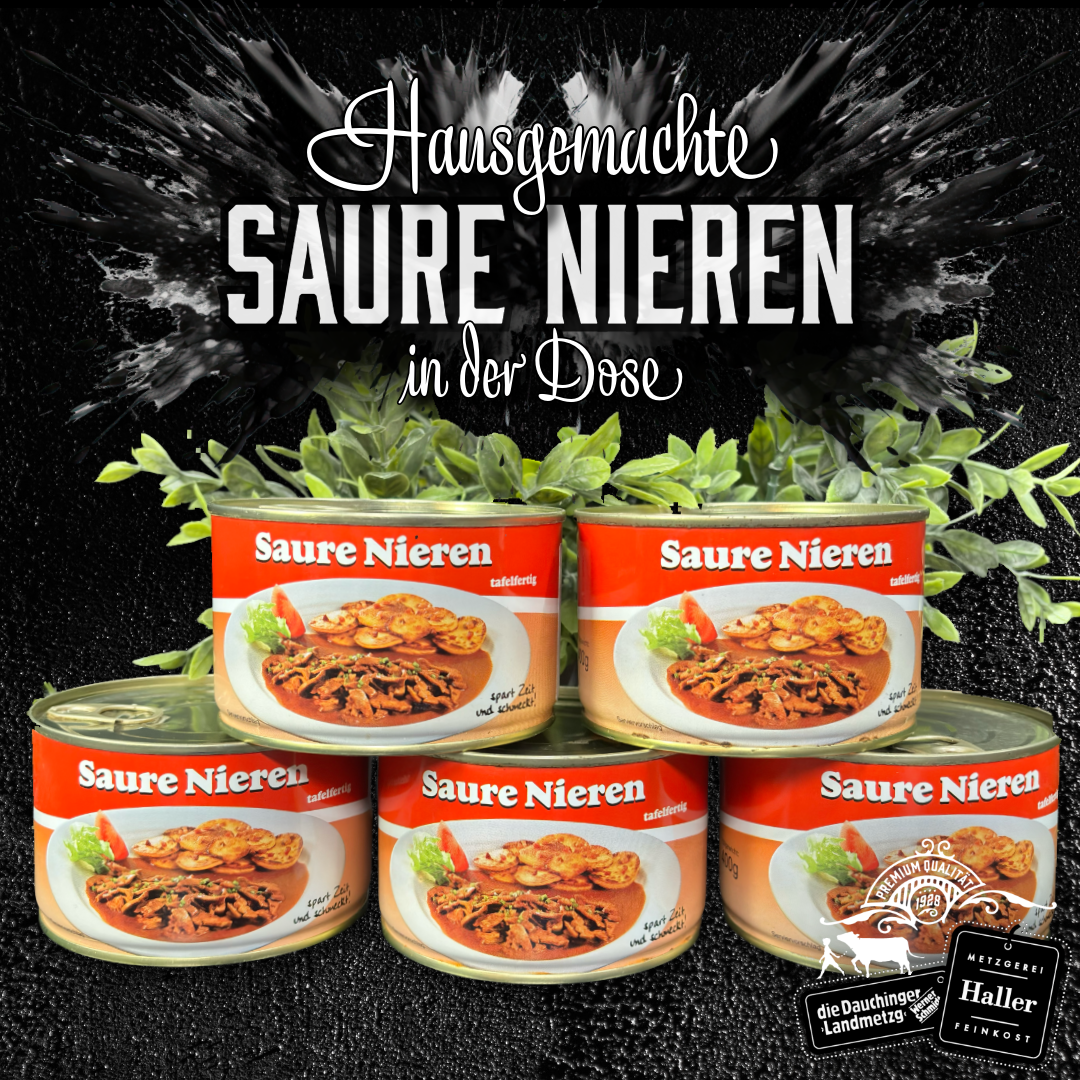 Hausgemachte Saure Nieren in der Dose