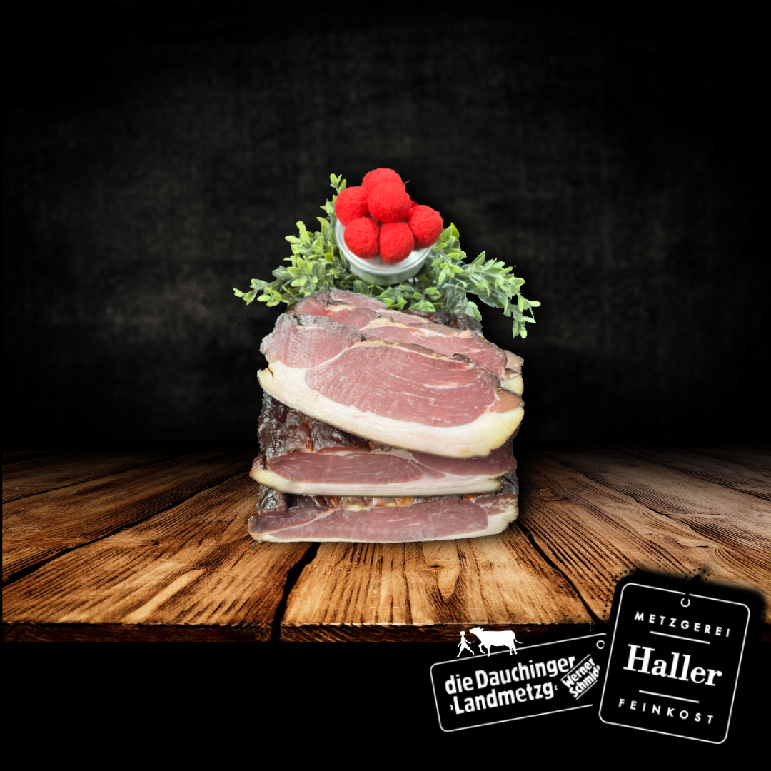 schwarzwalder-schinken-geschnitten,Schwarzwälder Schinken geschnitten/200g,"Schwarzwälder Schinken geschnitten/200g – Original Metzgerei Haller, jetzt online kaufen