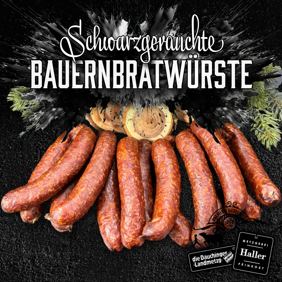 Schwarzgerauchte Bauernbratwürste 4 Stück