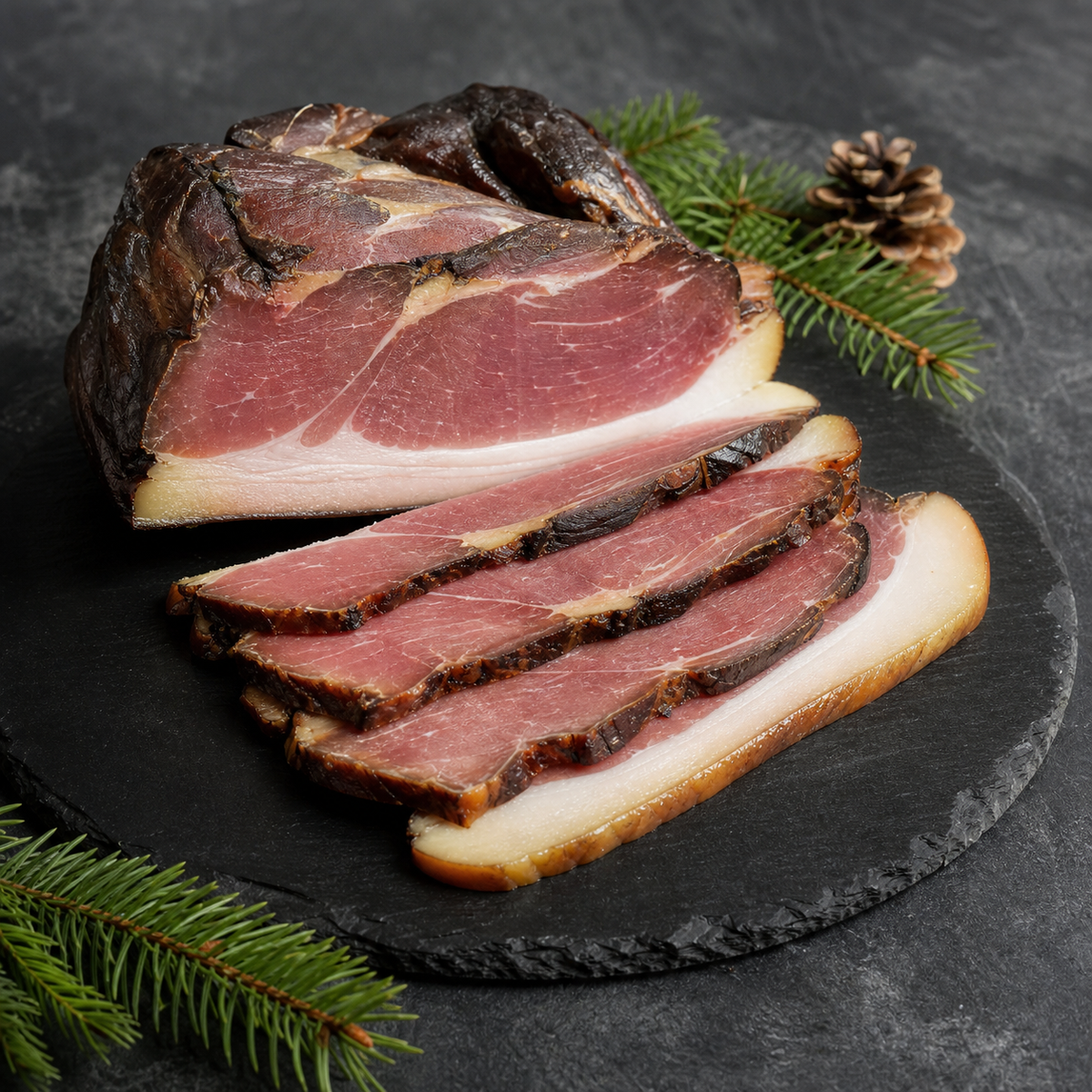 Schwarzwälder Schinken aus traditioneller Räucherung
