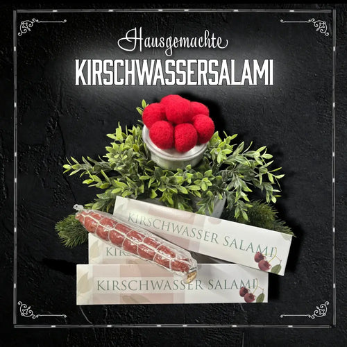Hausgemachte Kirschwasser-Salami aus dem Schwarzwald 160g
