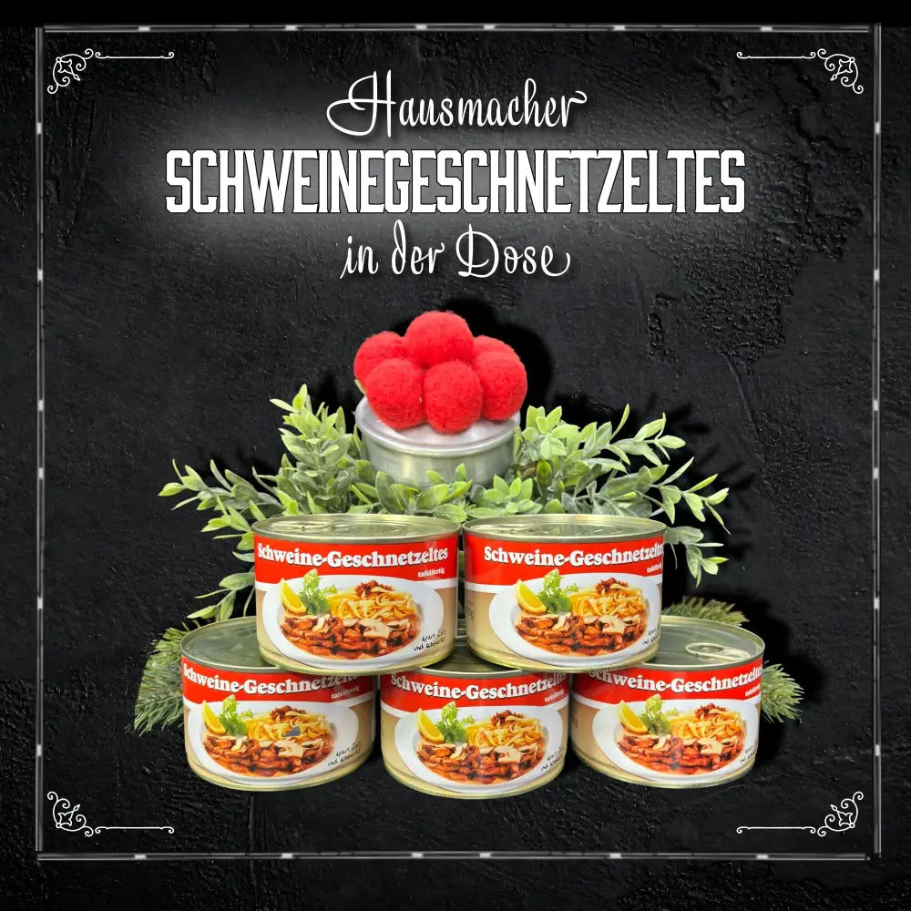 Hausgemachtes Schweinegeschnetzeltes aus der Dose 400g