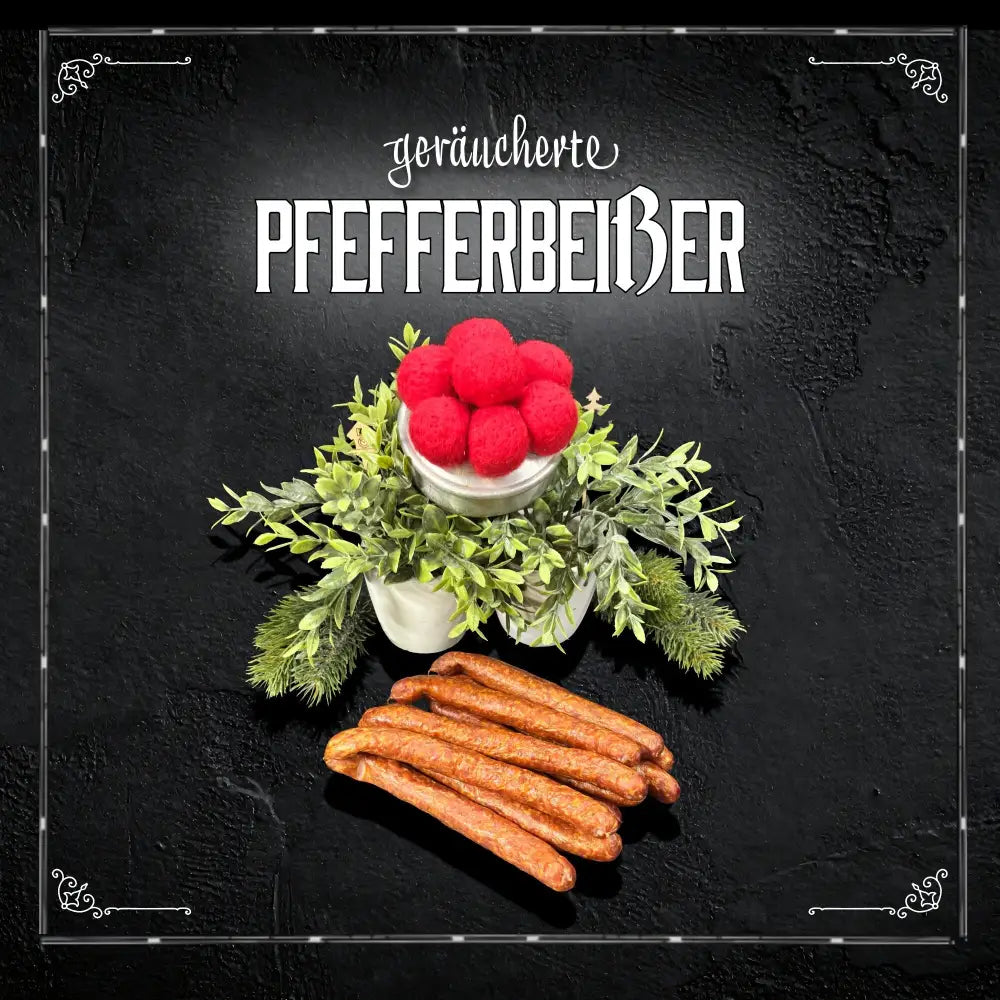 Pfefferbeißer würzige Rohwurst mit Pfeffer und Buchenrauch 4 Stück