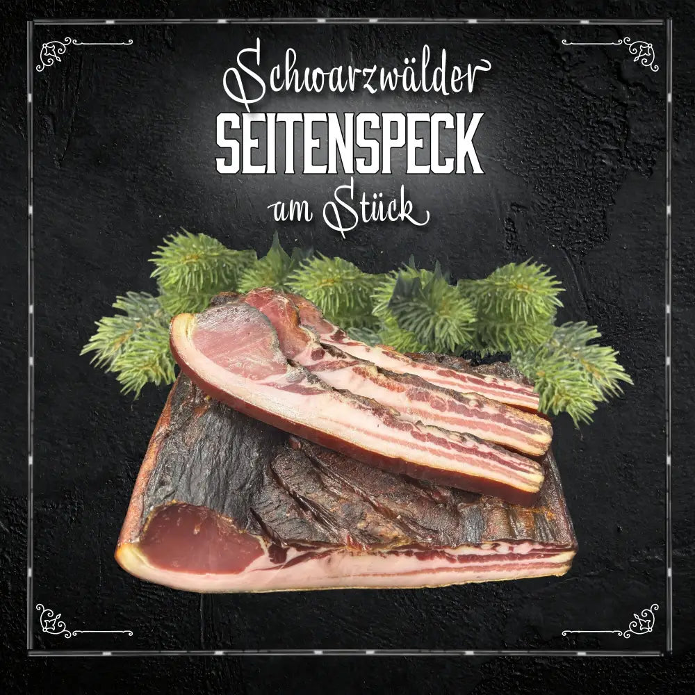 Schwarzwälder Seitenspeck am Stück geräuchert und luftgetrocknet