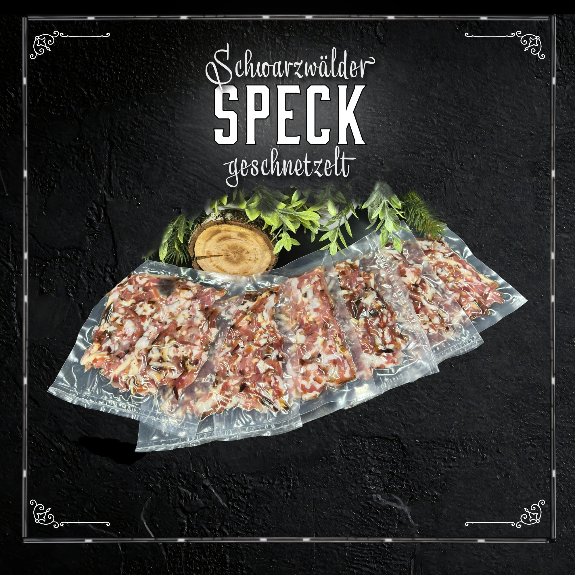 Schwarzwälder Speck geschnetzelt ca 200g aromatisch und vielseitig - 200g