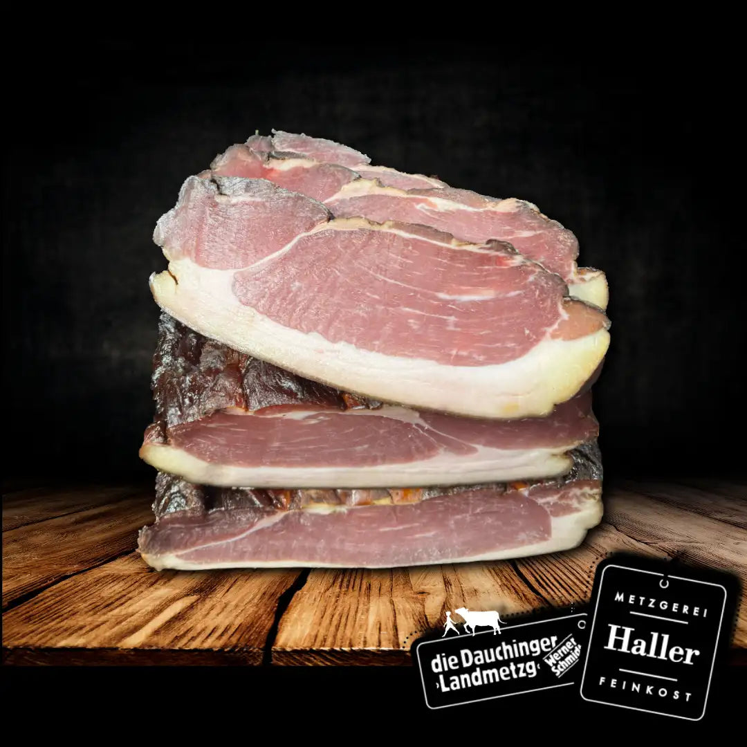r, jetzt online kaufen"
schwarzwalder-schinken,Schwarzwälder Schinken am Stück /Vesper Scheiben,"Schwarzwälder Schinken am Stück /Vesper Scheiben – Original Metzgerei Haller, jetzt online kaufen